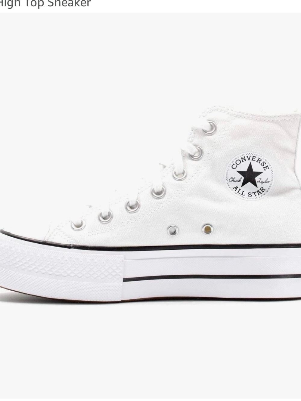 Converse White High Top Platform Sneaker 7